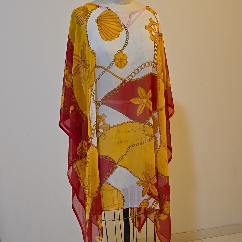 Vibrant Floral Poncho